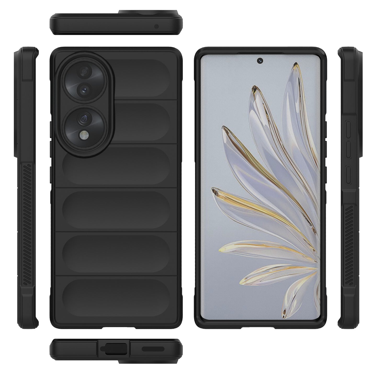 Honor 70 5G Magic Shield TPU + Flannel Phone Case: Durable, Non-toxic, Easy Access, Stylish Design