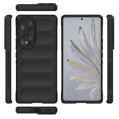 Honor 70 5G Magic Shield TPU + Flannel Phone Case: Durable, Non-toxic, Easy Access, Stylish Design