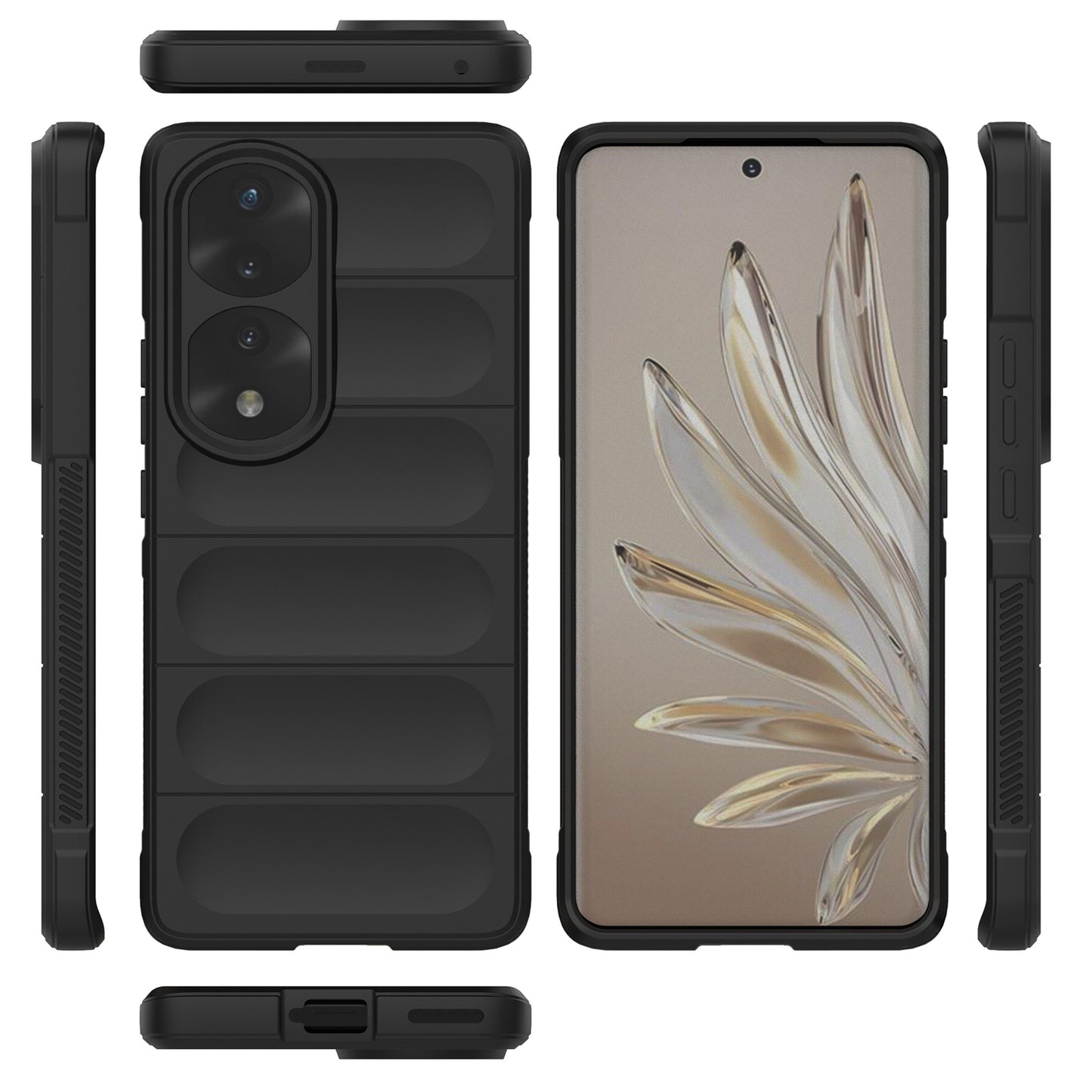 Honor 70 Pro 5G Magic Shield TPU + Flannel Phone Case: Durable, Non-toxic, Easy Access, Stylish Design