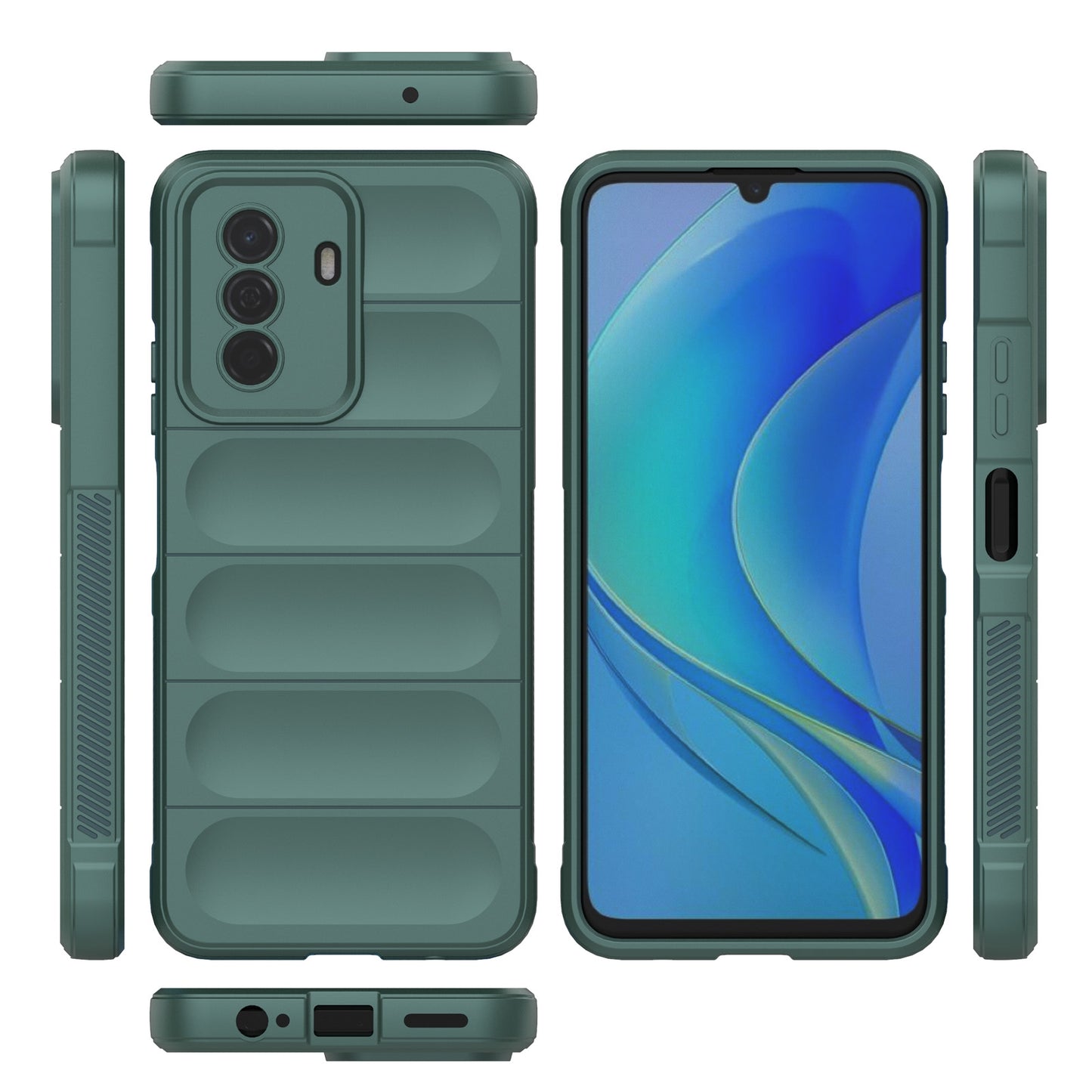 Huawei Enjoy 50 4G Magic Shield TPU + Flannel Phone Case: Durable, Non-toxic, Easy Access, Stylish Design