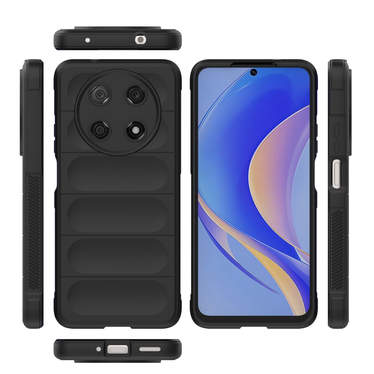 Huawei Enjoy 50 Pro Magic Shield TPU + Flannel Phone Case: Durable, Non-toxic, Easy Access, Stylish Design