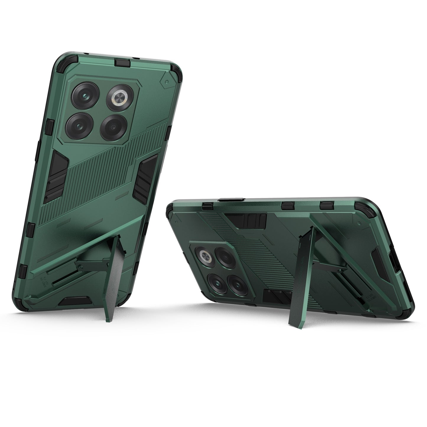 OnePlus 10T 5G Shockproof Phone Case - Punk Armor 2-in-1 PC + TPU with Invisible Holder