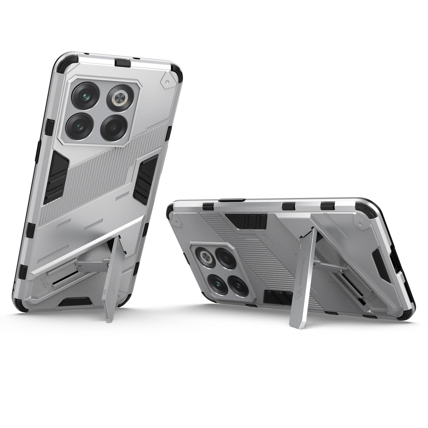 OnePlus 10T 5G Shockproof Phone Case - Punk Armor 2-in-1 PC + TPU with Invisible Holder