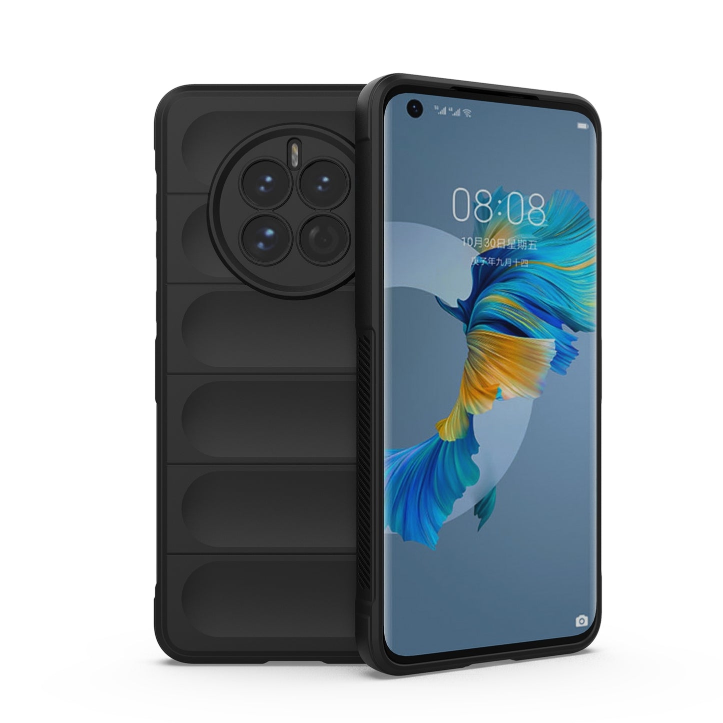 Huawei Mate 50 Magic Shield TPU + Flannel Phone Case: Durable, Non-toxic, Easy Access, Stylish Design