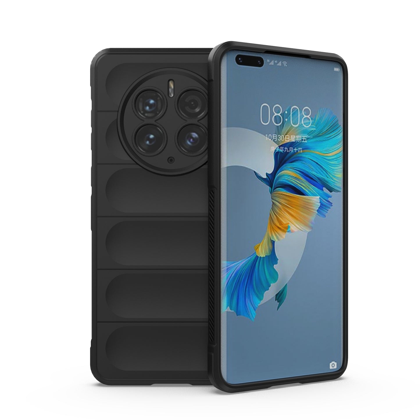Huawei Mate 50 Pro Magic Shield TPU + Flannel Phone Case: Durable, Non-toxic, Easy Access, Stylish Design