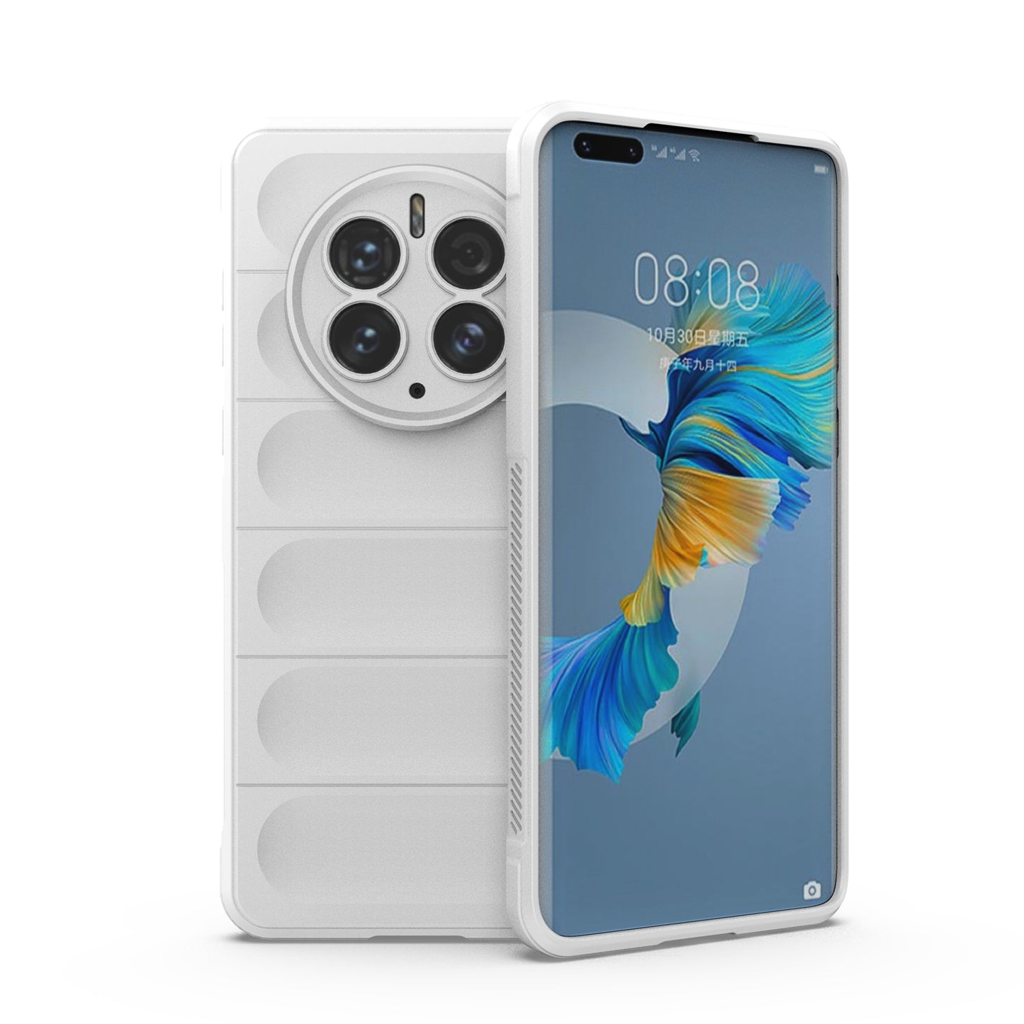 Huawei Mate 50 Pro Magic Shield TPU + Flannel Phone Case: Durable, Non-toxic, Easy Access, Stylish Design