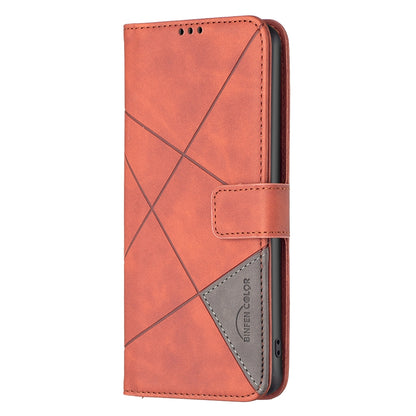 Samsung Galaxy S23 5G Wallet Case – Rhombus Texture PU Leather, Magnetic Buckle, Card Slots, Stand Function, Shockproof Protective Cover