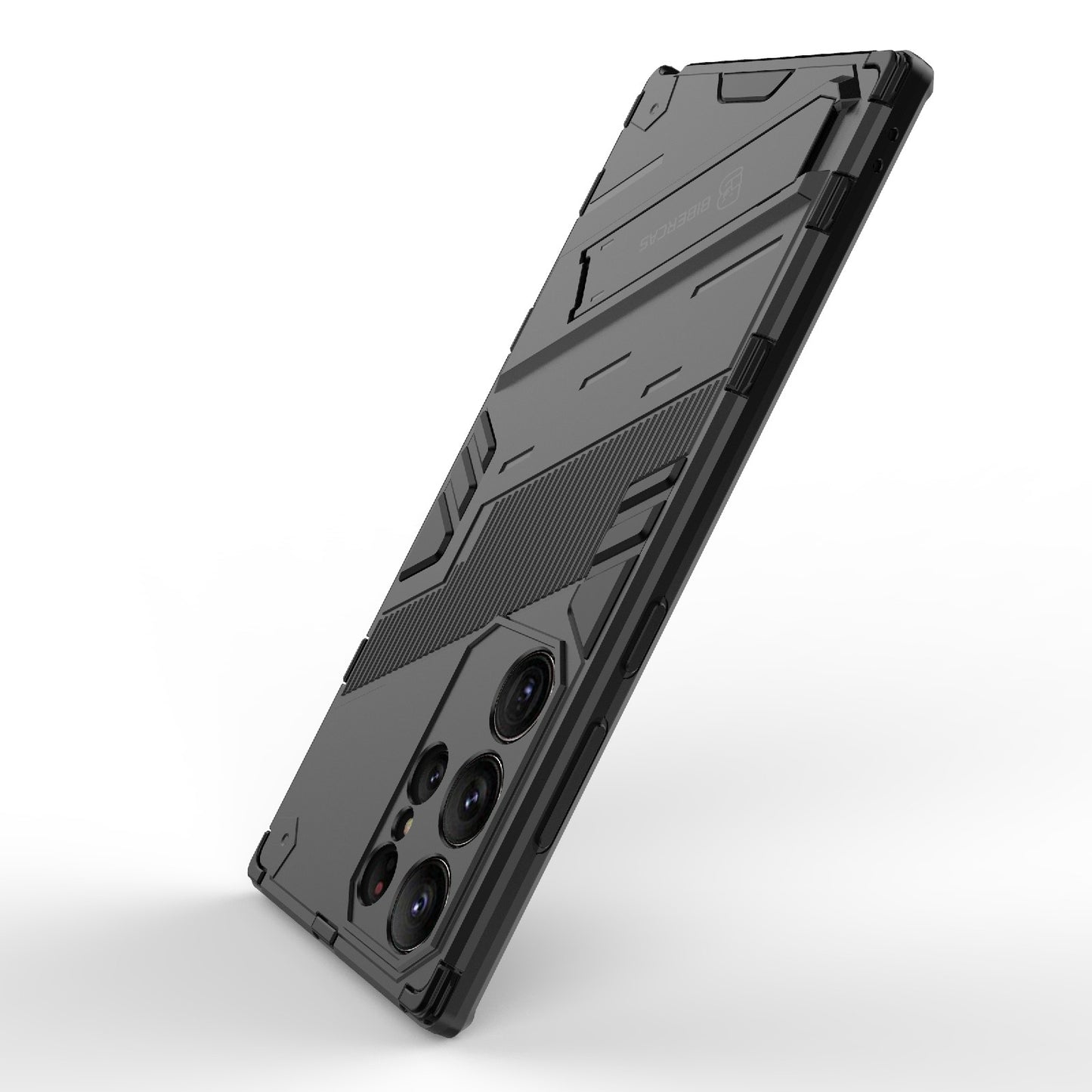 Samsung Galaxy S23 Ultra 5G Shockproof Phone Case - Punk Armor 2-in-1 PC + TPU with Invisible Holder