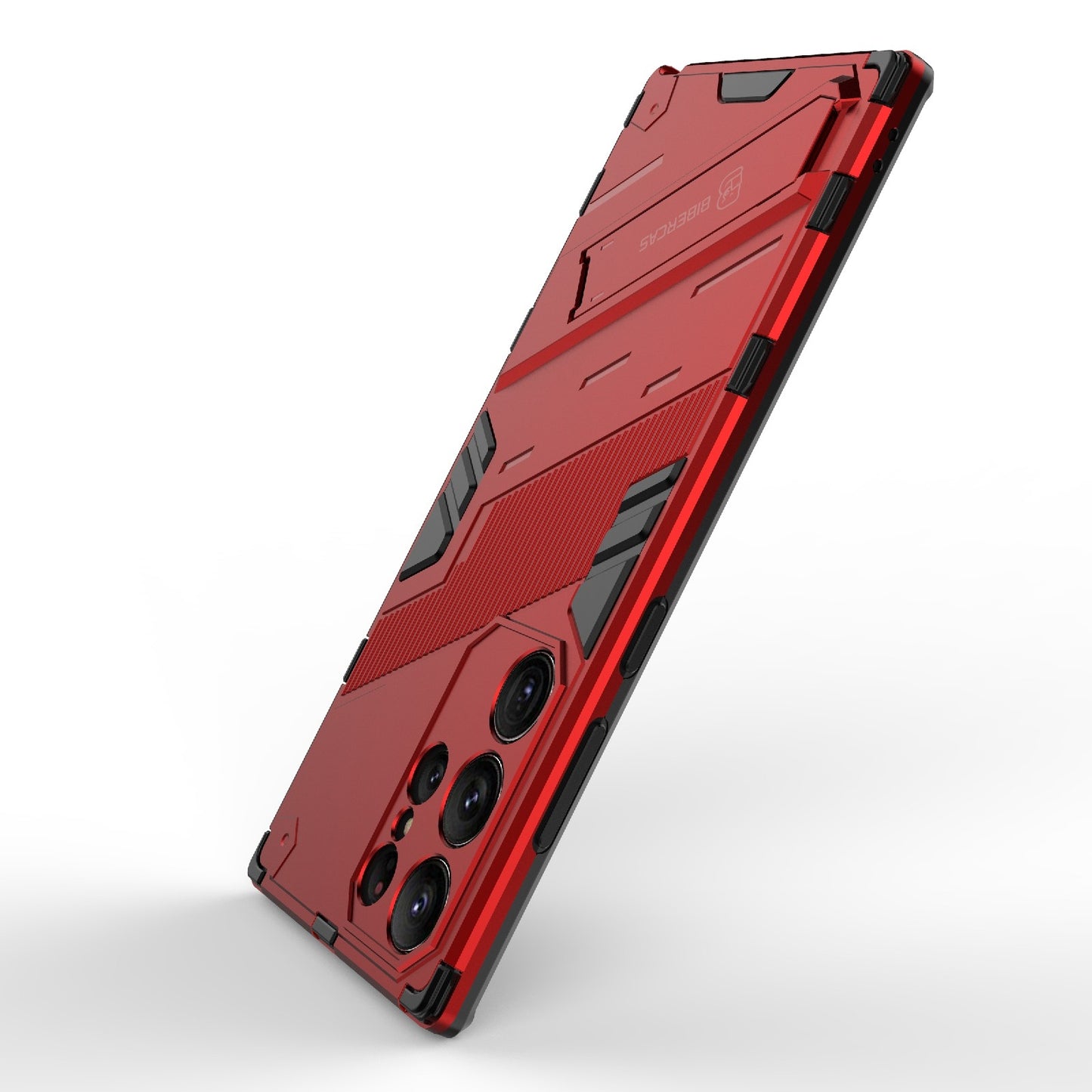Samsung Galaxy S23 Ultra 5G Shockproof Phone Case - Punk Armor 2-in-1 PC + TPU with Invisible Holder