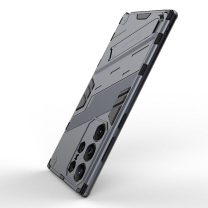 Samsung Galaxy S23 Ultra 5G Shockproof Phone Case - Punk Armor 2-in-1 PC + TPU with Invisible Holder