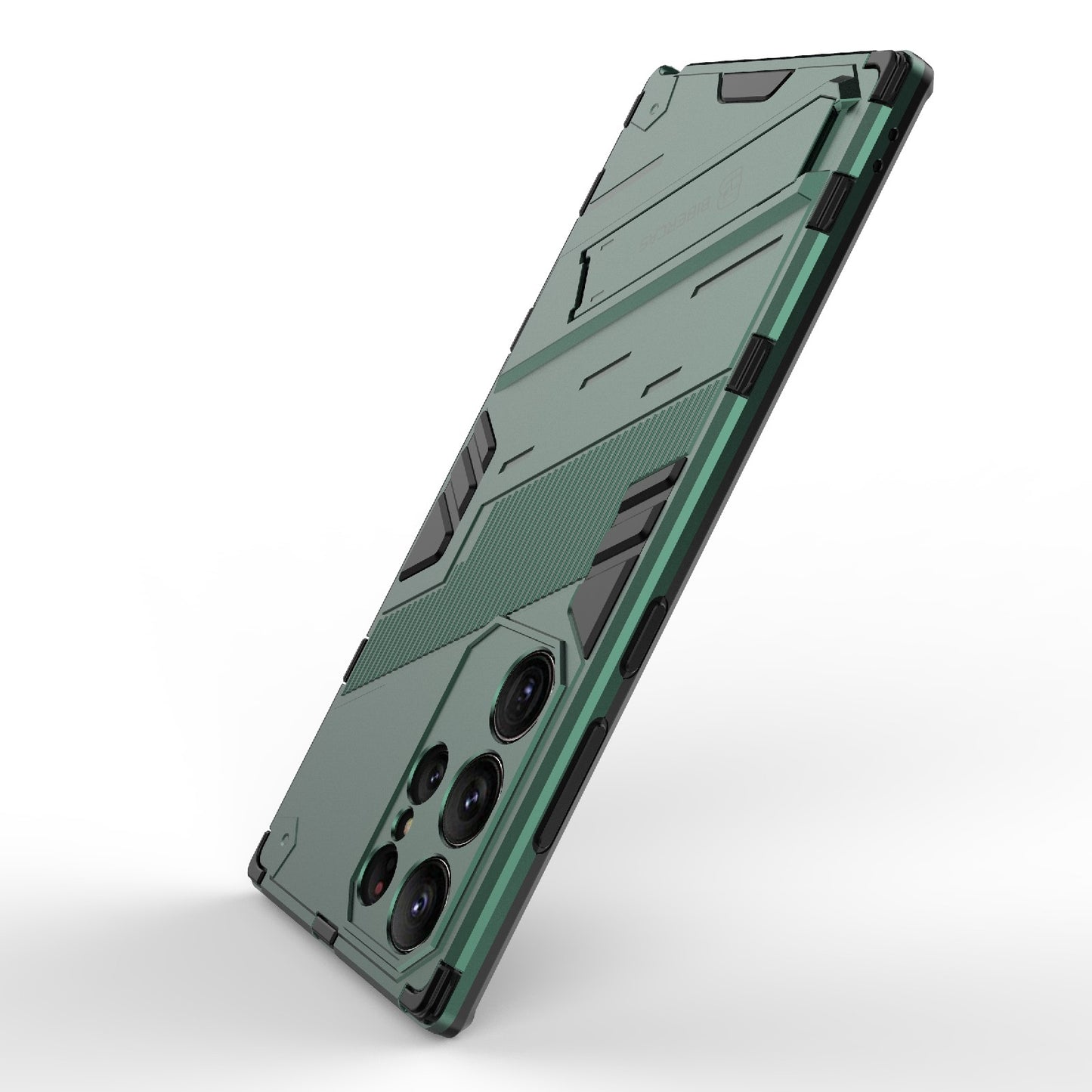 Samsung Galaxy S23 Ultra 5G Shockproof Phone Case - Punk Armor 2-in-1 PC + TPU with Invisible Holder