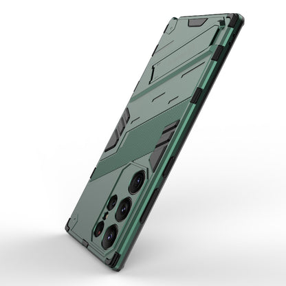 Samsung Galaxy S23 Ultra 5G Shockproof Phone Case - Punk Armor 2-in-1 PC + TPU with Invisible Holder