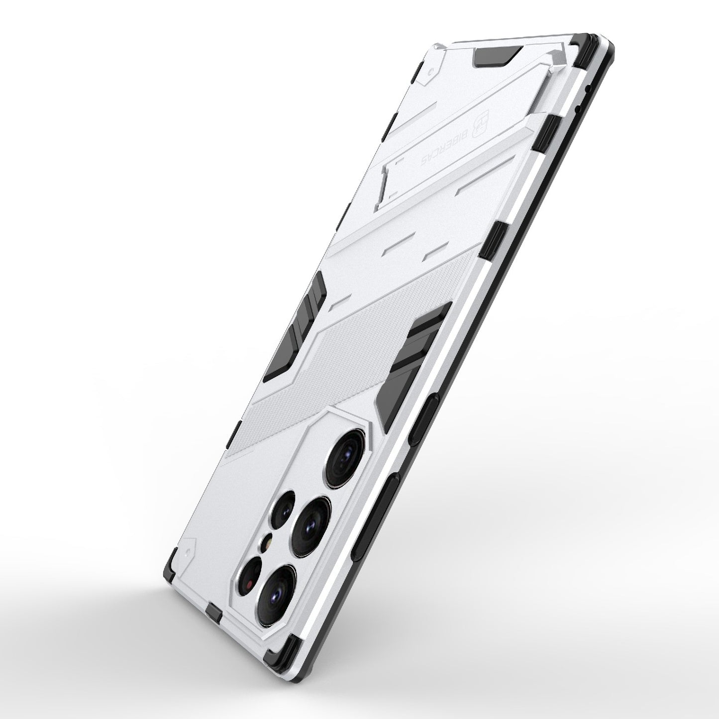 Samsung Galaxy S23 Ultra 5G Shockproof Phone Case - Punk Armor 2-in-1 PC + TPU with Invisible Holder