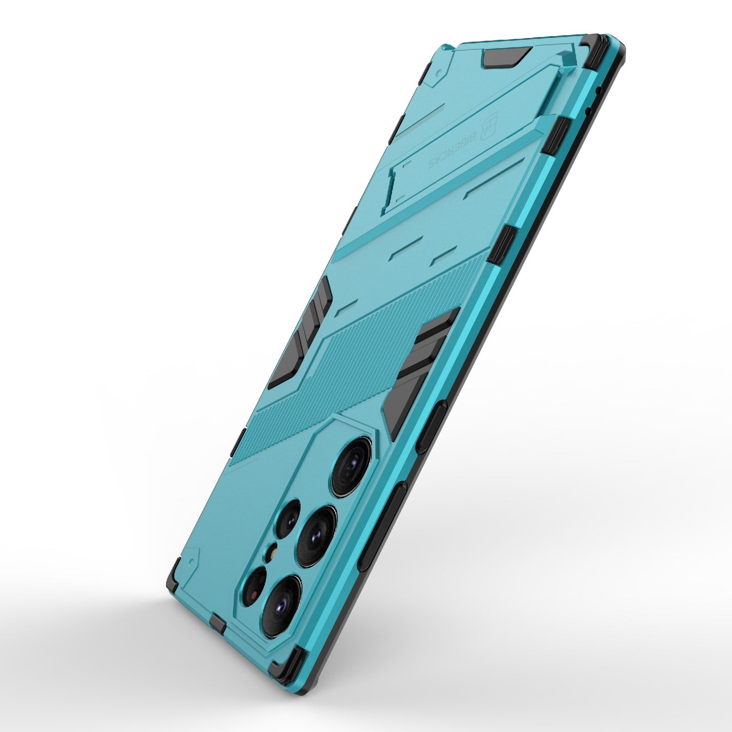 Samsung Galaxy S23 Ultra 5G Shockproof Phone Case - Punk Armor 2-in-1 PC + TPU with Invisible Holder