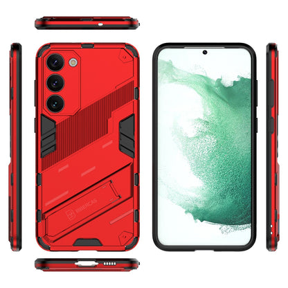 Samsung Galaxy S23+ 5G Shockproof Phone Case - Punk Armor 2-in-1 PC + TPU with Invisible Holder