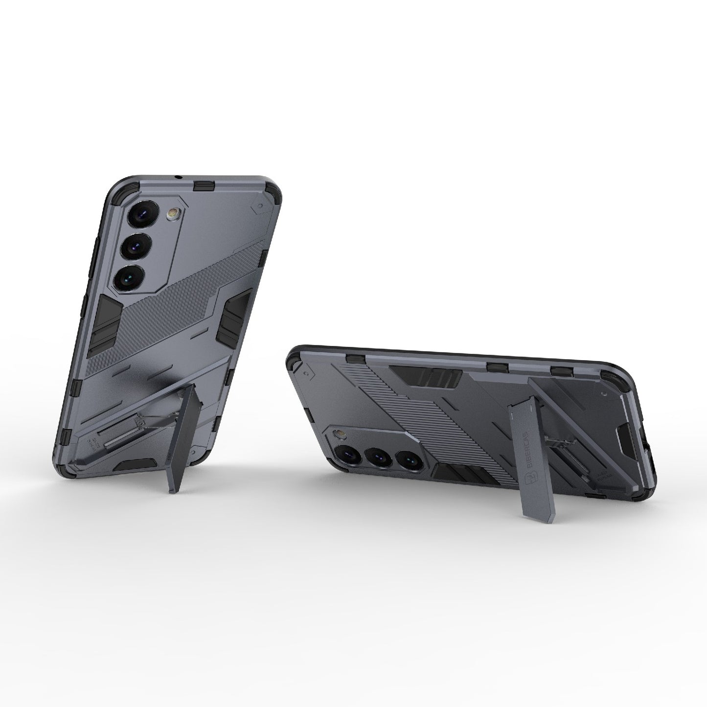 Samsung Galaxy S23+ 5G Shockproof Phone Case - Punk Armor 2-in-1 PC + TPU with Invisible Holder