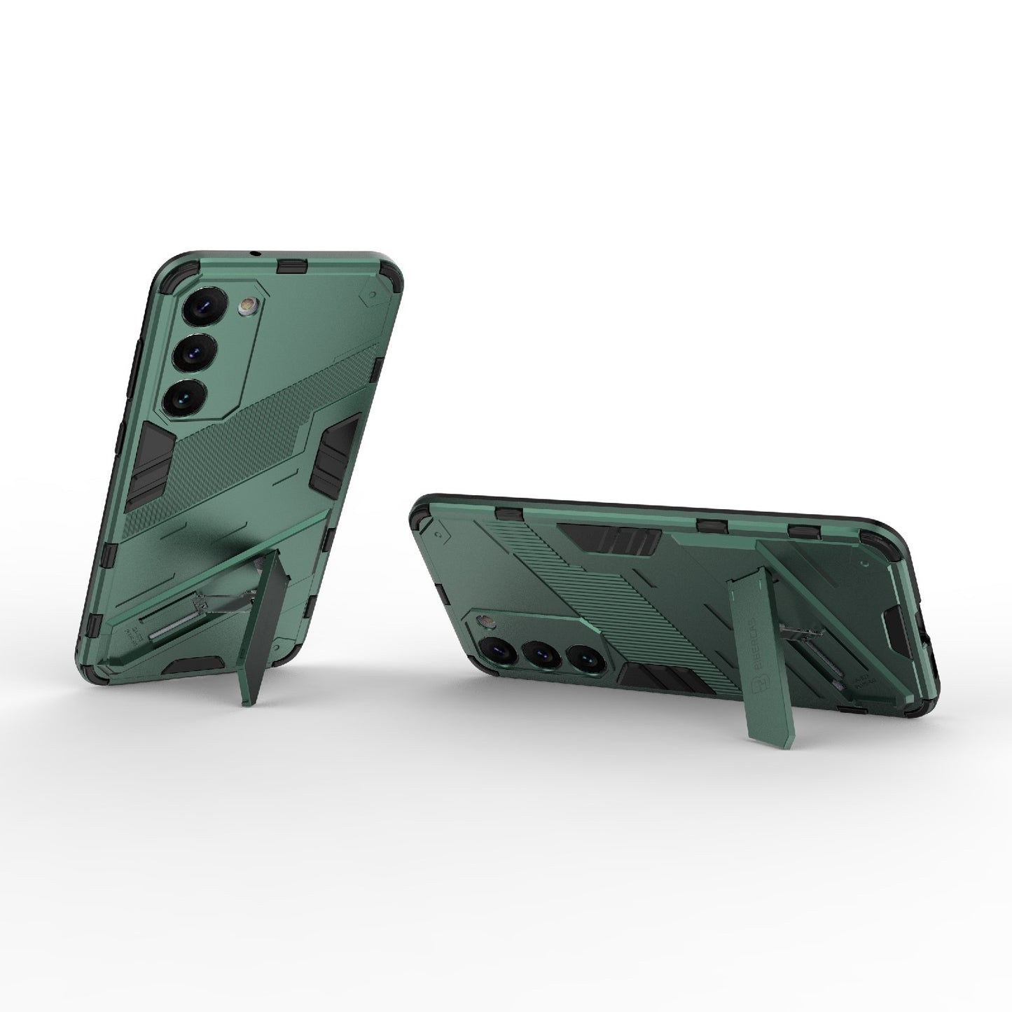 Samsung Galaxy S23+ 5G Shockproof Phone Case - Punk Armor 2-in-1 PC + TPU with Invisible Holder