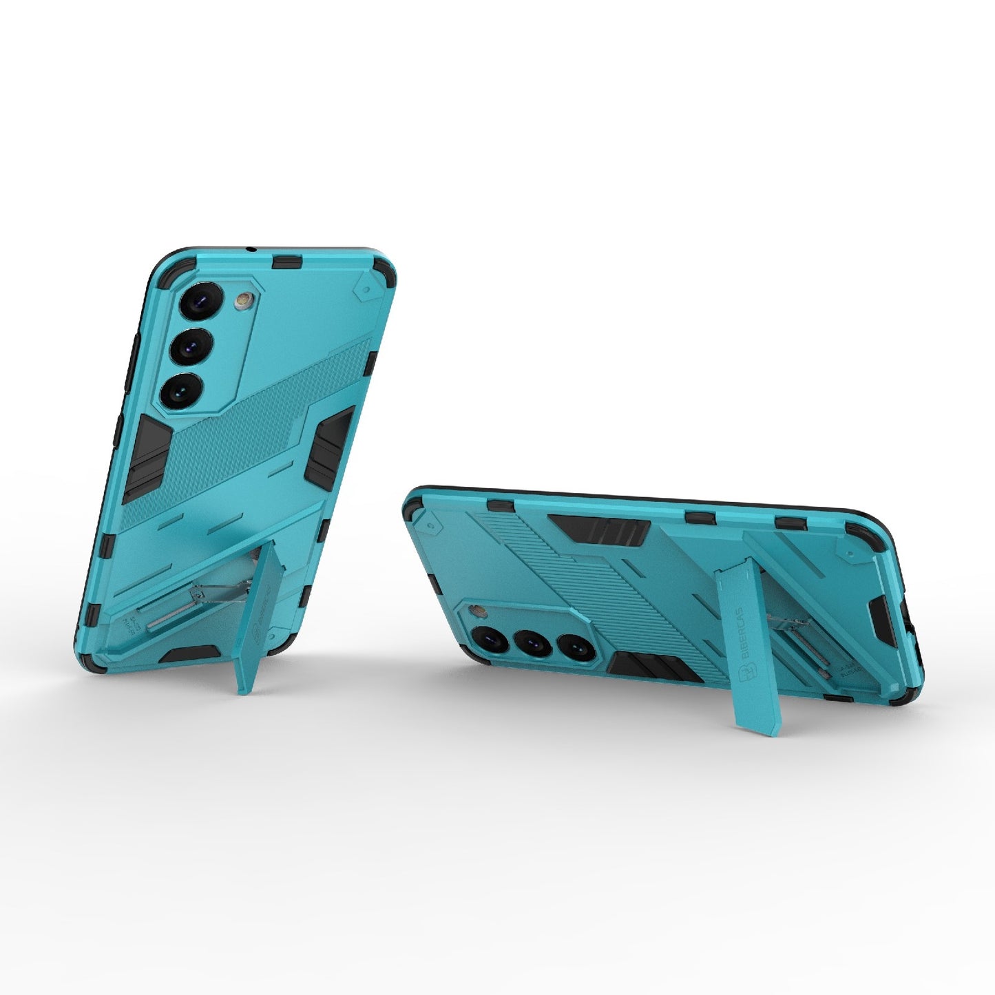 Samsung Galaxy S23+ 5G Shockproof Phone Case - Punk Armor 2-in-1 PC + TPU with Invisible Holder