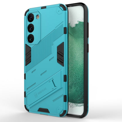 Samsung Galaxy S23+ 5G Shockproof Phone Case - Punk Armor 2-in-1 PC + TPU with Invisible Holder