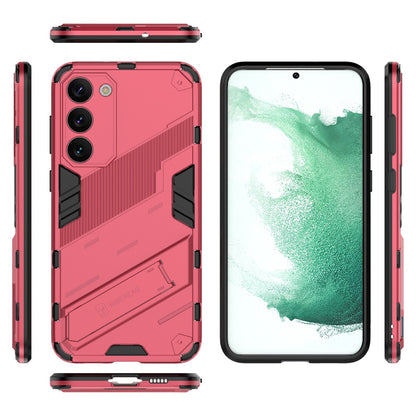 Samsung Galaxy S23+ 5G Shockproof Phone Case - Punk Armor 2-in-1 PC + TPU with Invisible Holder