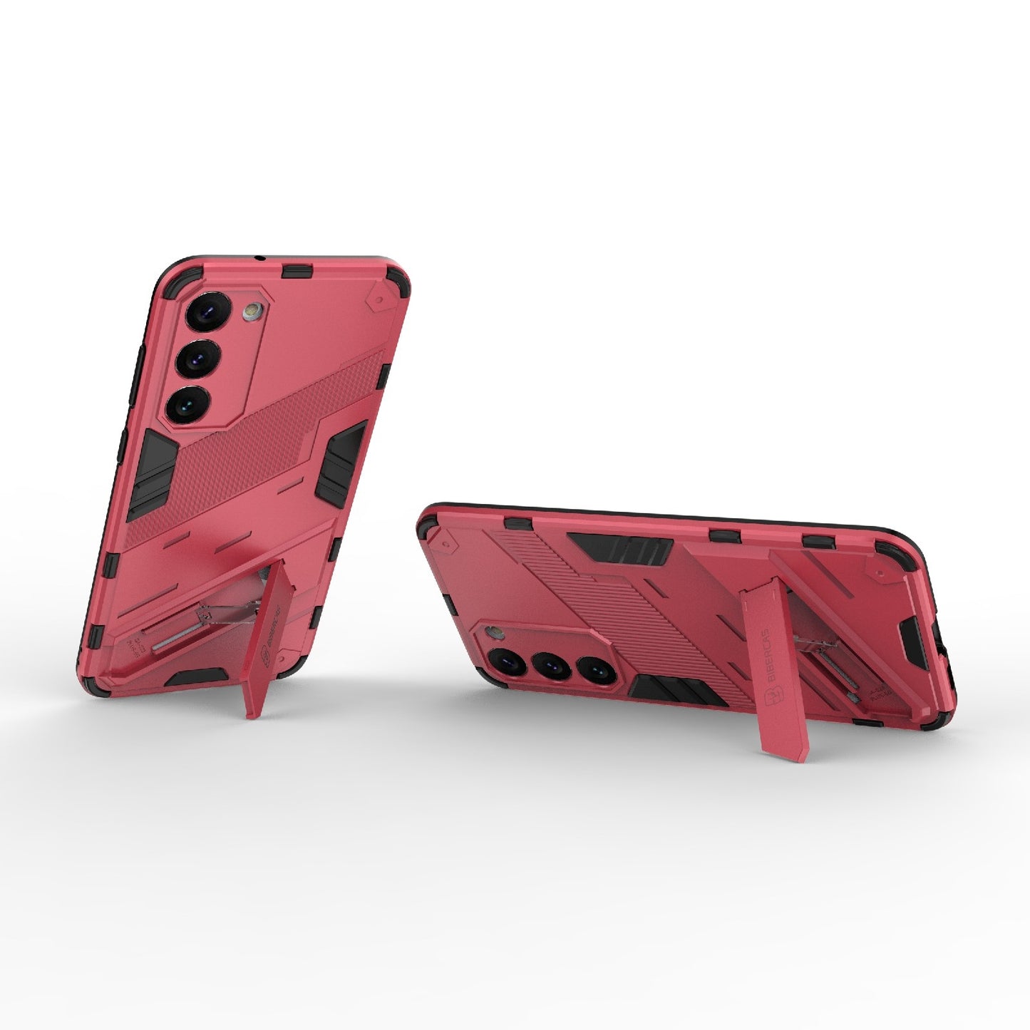 Samsung Galaxy S23+ 5G Shockproof Phone Case - Punk Armor 2-in-1 PC + TPU with Invisible Holder