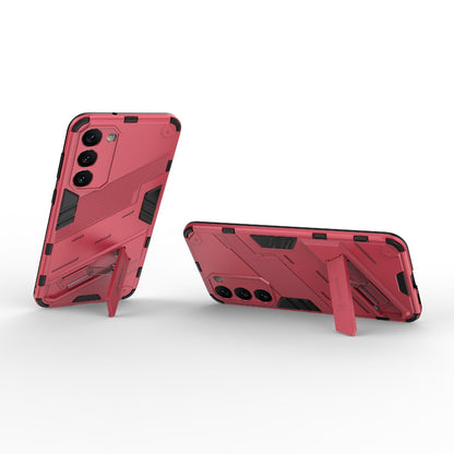 Samsung Galaxy S23+ 5G Shockproof Phone Case - Punk Armor 2-in-1 PC + TPU with Invisible Holder