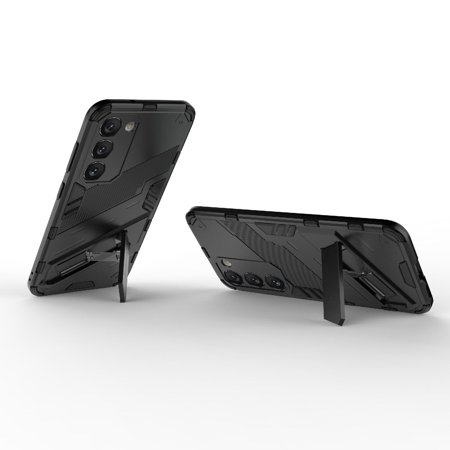Samsung Galaxy S23 5G Shockproof Phone Case - Punk Armor 2-in-1 PC + TPU with Invisible Holder