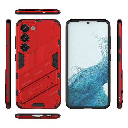 Samsung Galaxy S23 5G Shockproof Phone Case - Punk Armor 2-in-1 PC + TPU with Invisible Holder