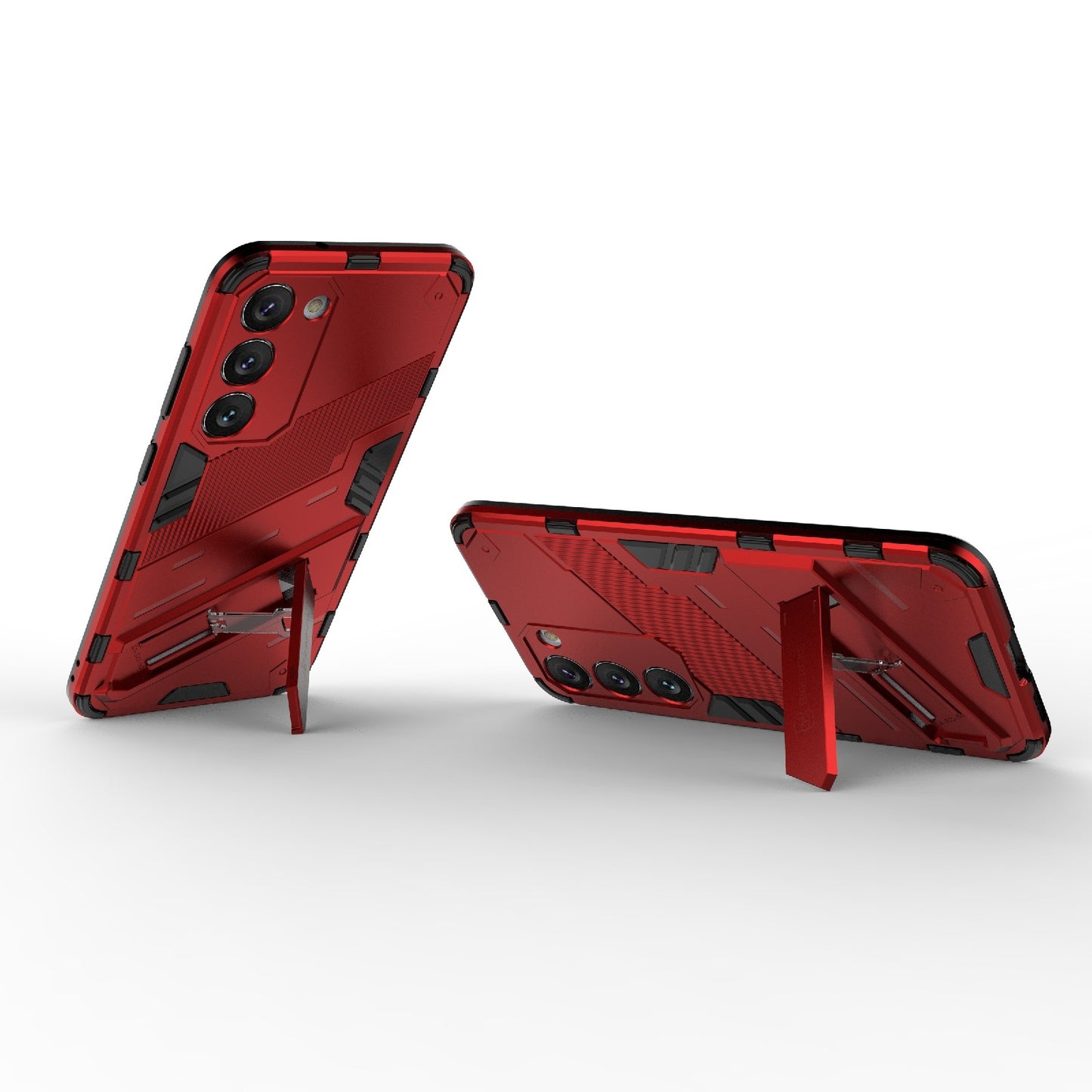 Samsung Galaxy S23 5G Shockproof Phone Case - Punk Armor 2-in-1 PC + TPU with Invisible Holder