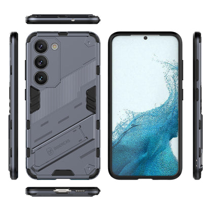 Samsung Galaxy S23 5G Shockproof Phone Case - Punk Armor 2-in-1 PC + TPU with Invisible Holder