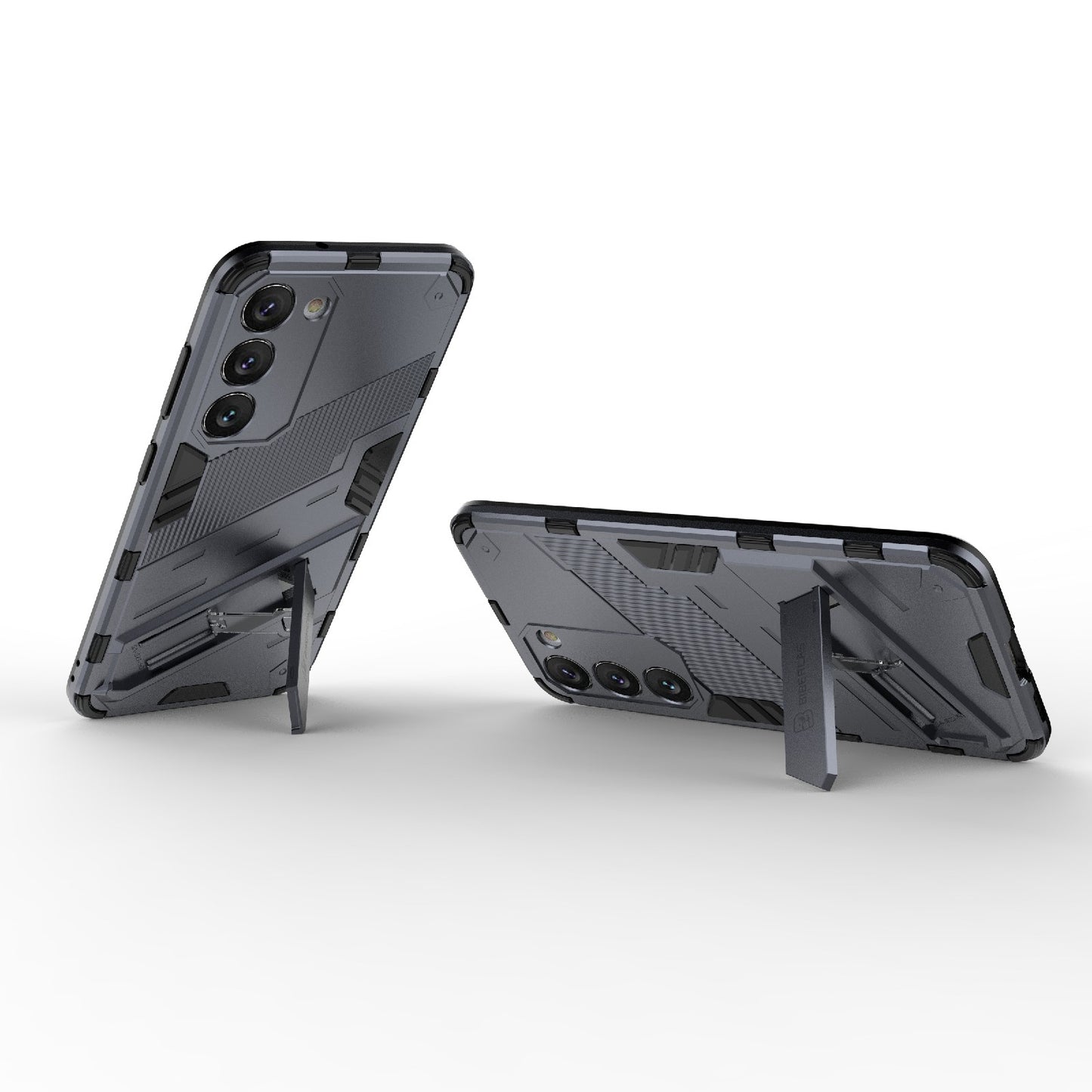 Samsung Galaxy S23 5G Shockproof Phone Case - Punk Armor 2-in-1 PC + TPU with Invisible Holder