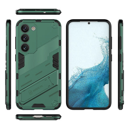 Samsung Galaxy S23 5G Shockproof Phone Case - Punk Armor 2-in-1 PC + TPU with Invisible Holder