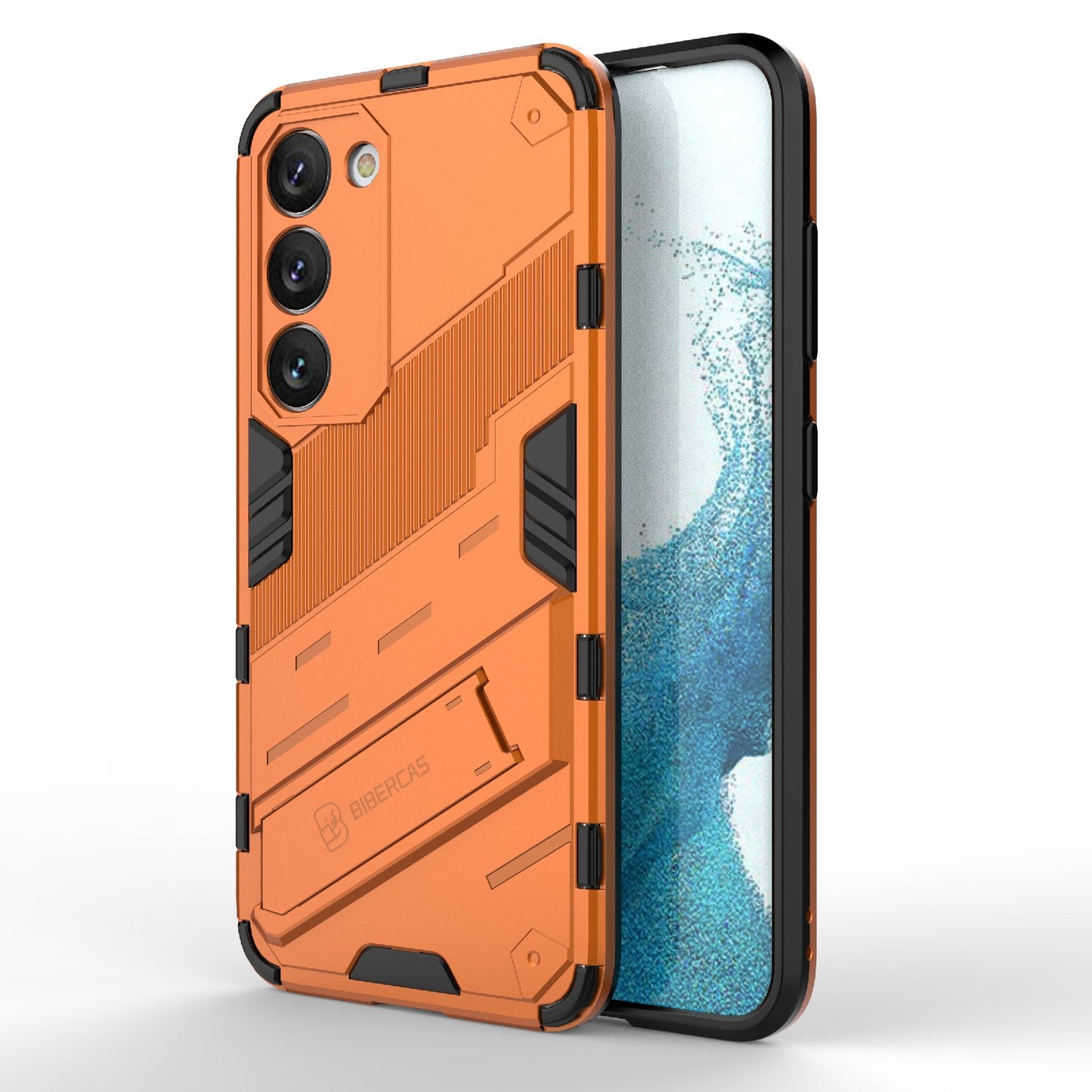 Samsung Galaxy S23 5G Shockproof Phone Case - Punk Armor 2-in-1 PC + TPU with Invisible Holder