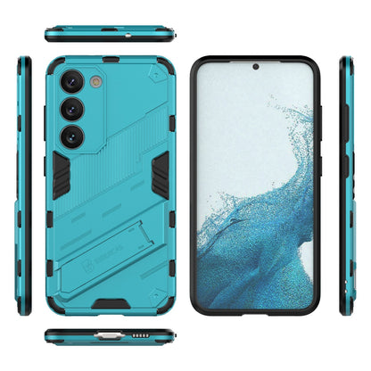 Samsung Galaxy S23 5G Shockproof Phone Case - Punk Armor 2-in-1 PC + TPU with Invisible Holder