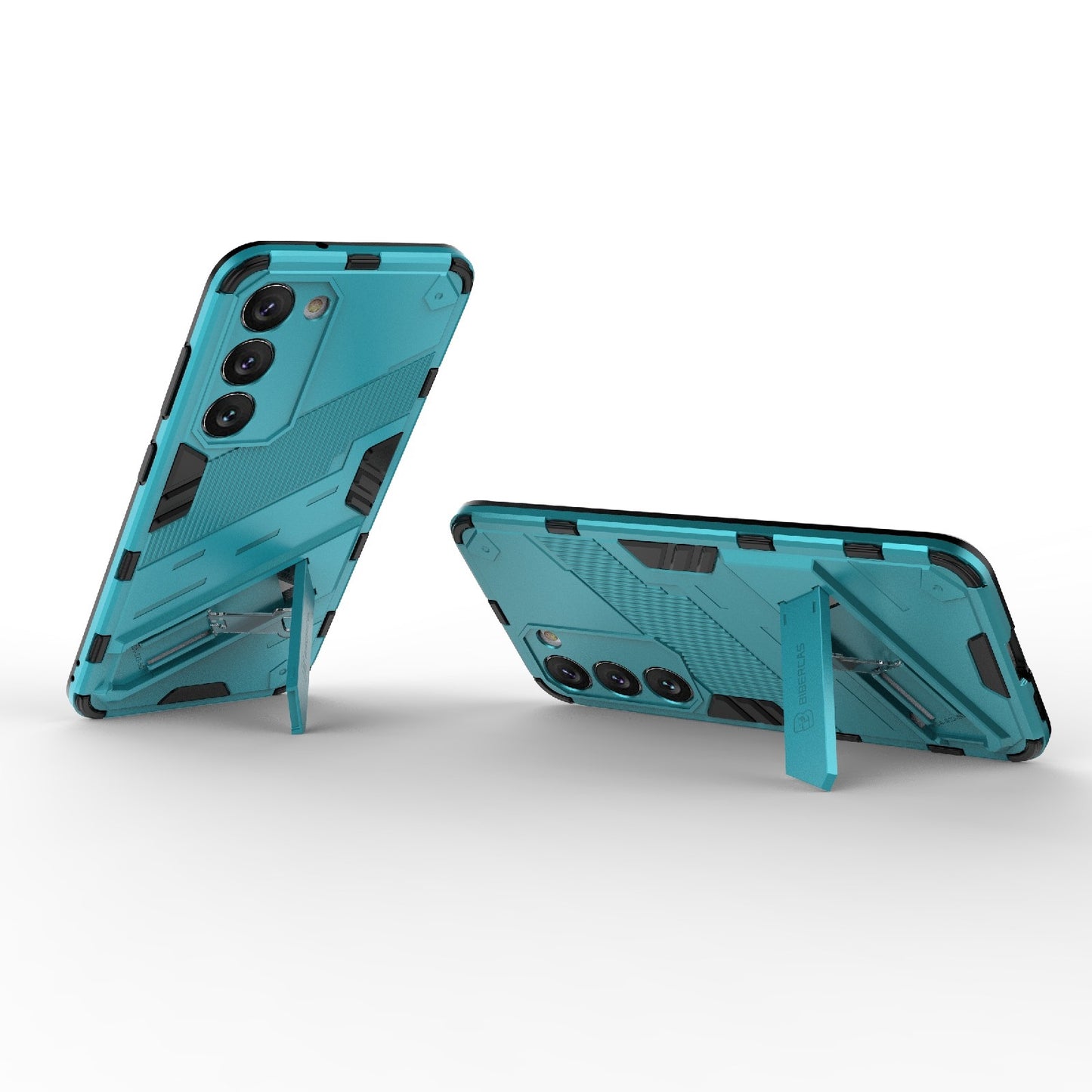 Samsung Galaxy S23 5G Shockproof Phone Case - Punk Armor 2-in-1 PC + TPU with Invisible Holder