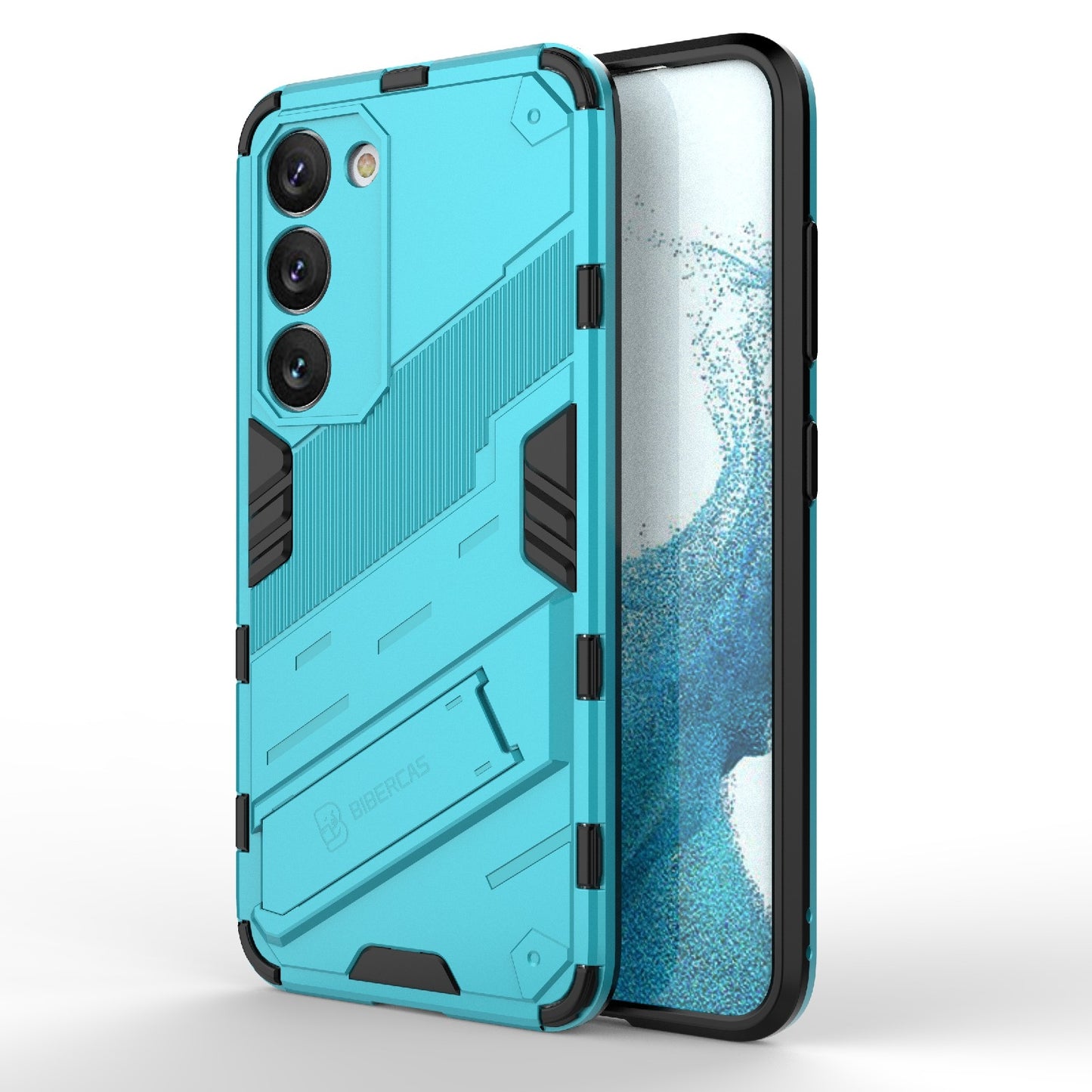 Samsung Galaxy S23 5G Shockproof Phone Case - Punk Armor 2-in-1 PC + TPU with Invisible Holder