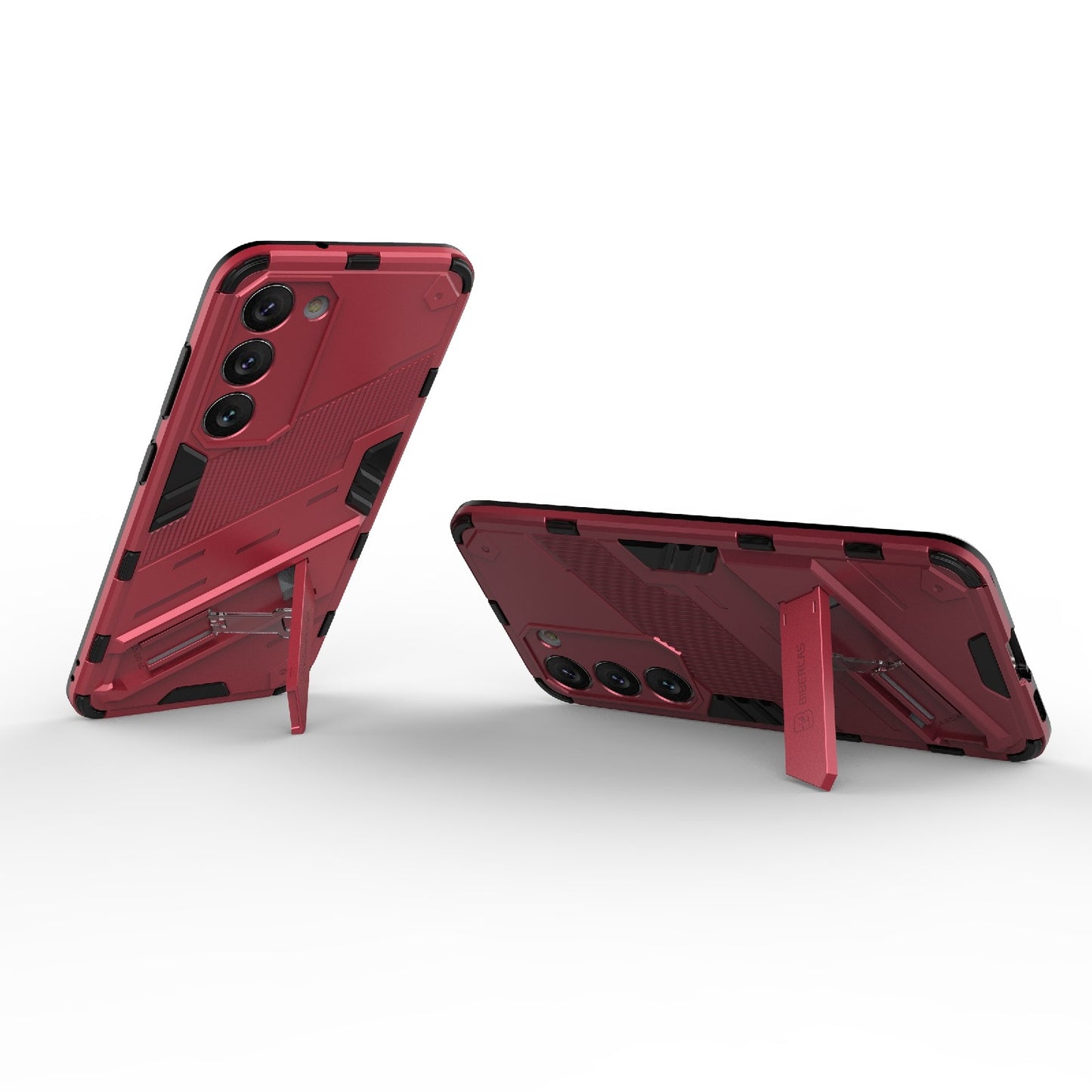 Samsung Galaxy S23 5G Shockproof Phone Case - Punk Armor 2-in-1 PC + TPU with Invisible Holder