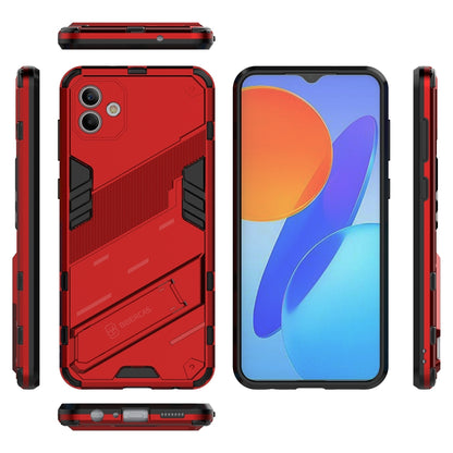 Samsung Galaxy A04 4G Shockproof Phone Case - Punk Armor 2-in-1 PC + TPU with Invisible Holder