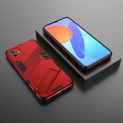 Samsung Galaxy A04 4G Shockproof Phone Case - Punk Armor 2-in-1 PC + TPU with Invisible Holder