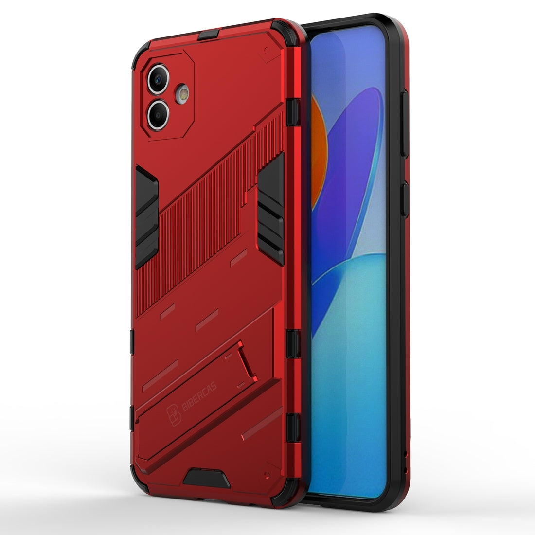 Samsung Galaxy A04 4G Shockproof Phone Case - Punk Armor 2-in-1 PC + TPU with Invisible Holder
