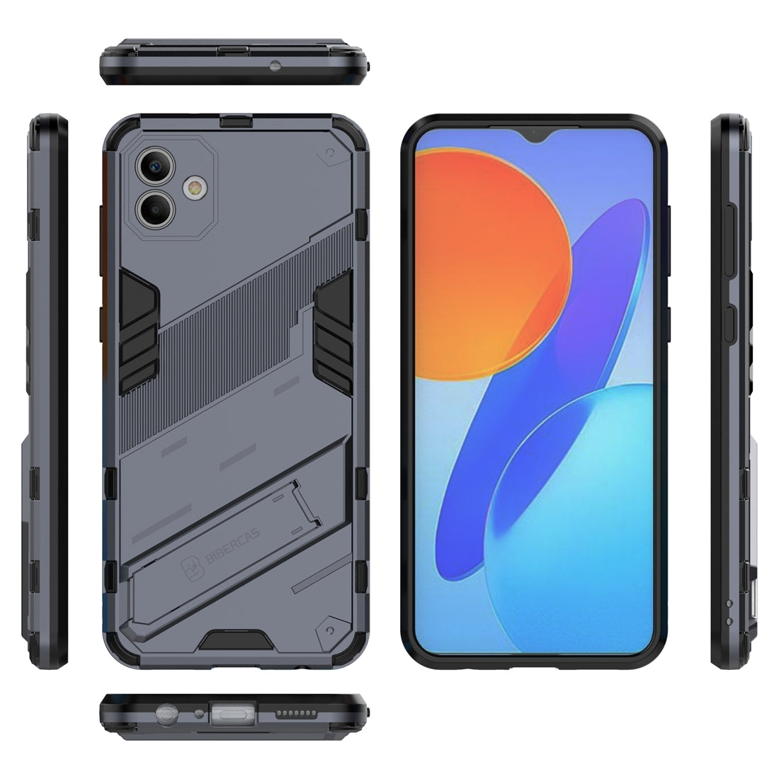 Samsung Galaxy A04 4G Shockproof Phone Case - Punk Armor 2-in-1 PC + TPU with Invisible Holder