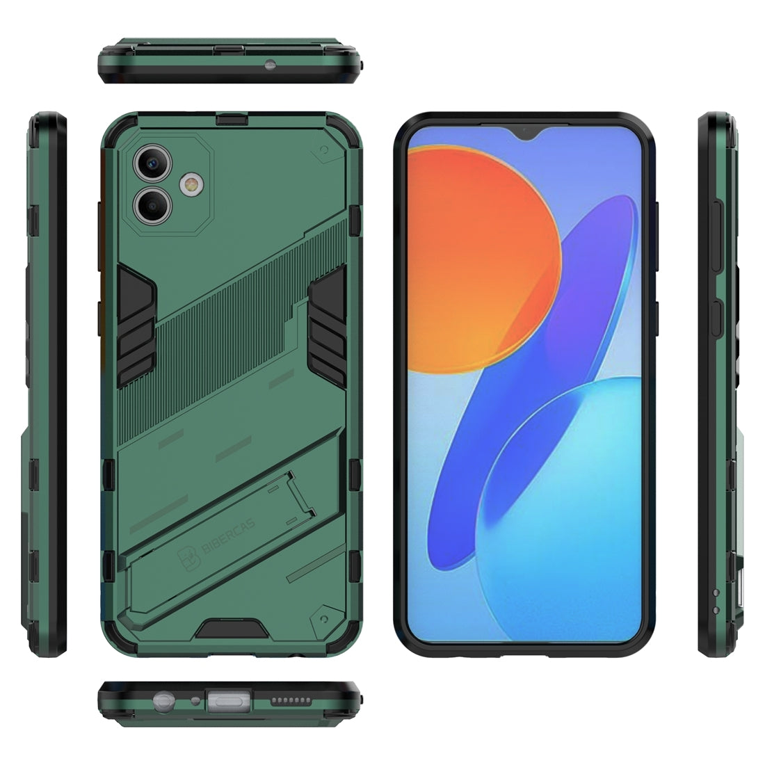 Samsung Galaxy A04 4G Shockproof Phone Case - Punk Armor 2-in-1 PC + TPU with Invisible Holder