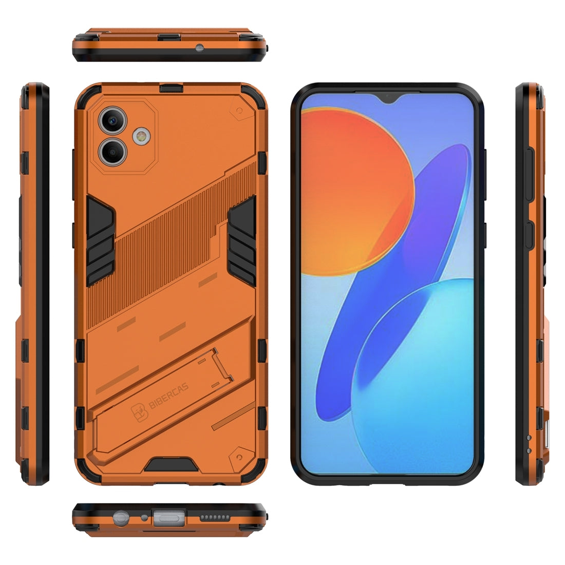 Samsung Galaxy A04 4G Shockproof Phone Case - Punk Armor 2-in-1 PC + TPU with Invisible Holder