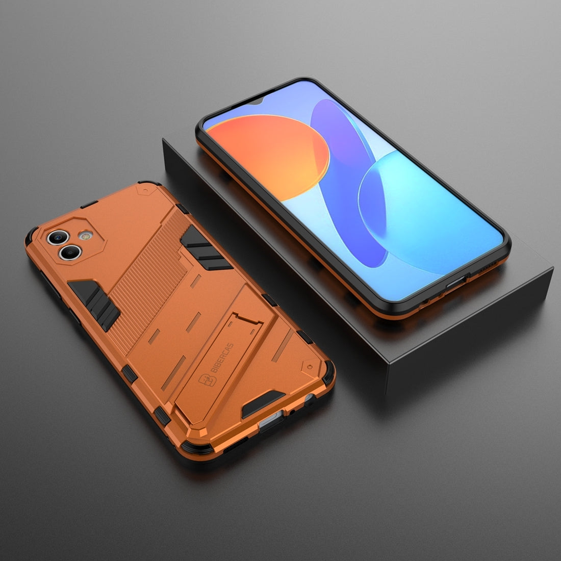 Samsung Galaxy A04 4G Shockproof Phone Case - Punk Armor 2-in-1 PC + TPU with Invisible Holder