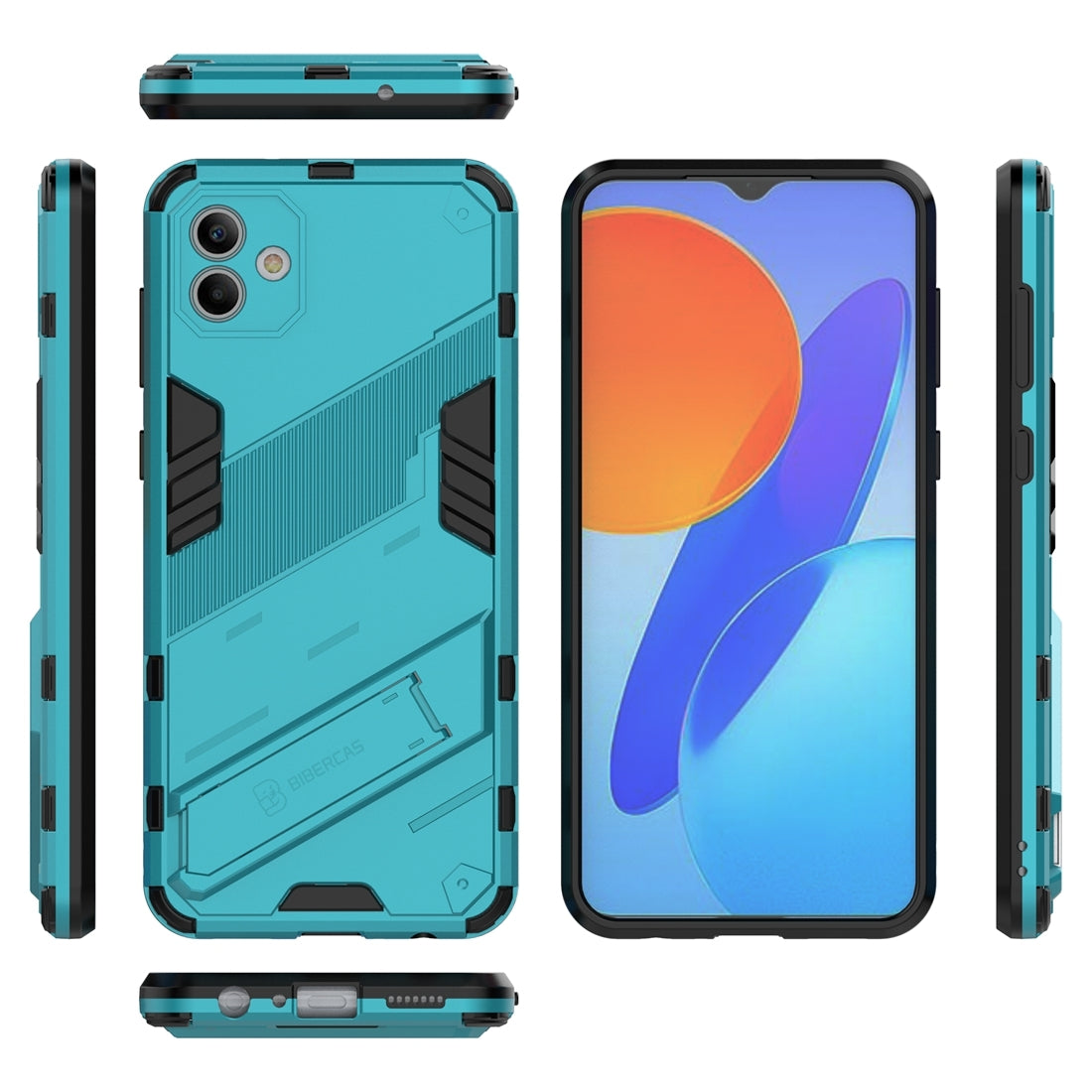 Samsung Galaxy A04 4G Shockproof Phone Case - Punk Armor 2-in-1 PC + TPU with Invisible Holder