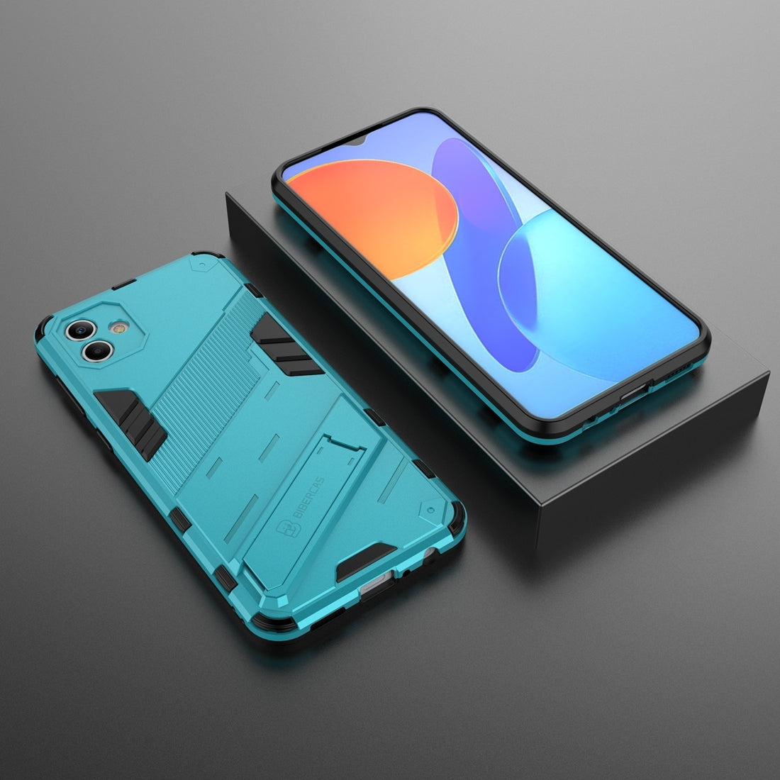 Samsung Galaxy A04 4G Shockproof Phone Case - Punk Armor 2-in-1 PC + TPU with Invisible Holder