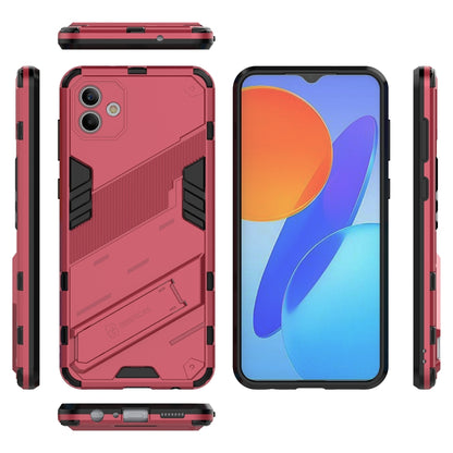 Samsung Galaxy A04 4G Shockproof Phone Case - Punk Armor 2-in-1 PC + TPU with Invisible Holder