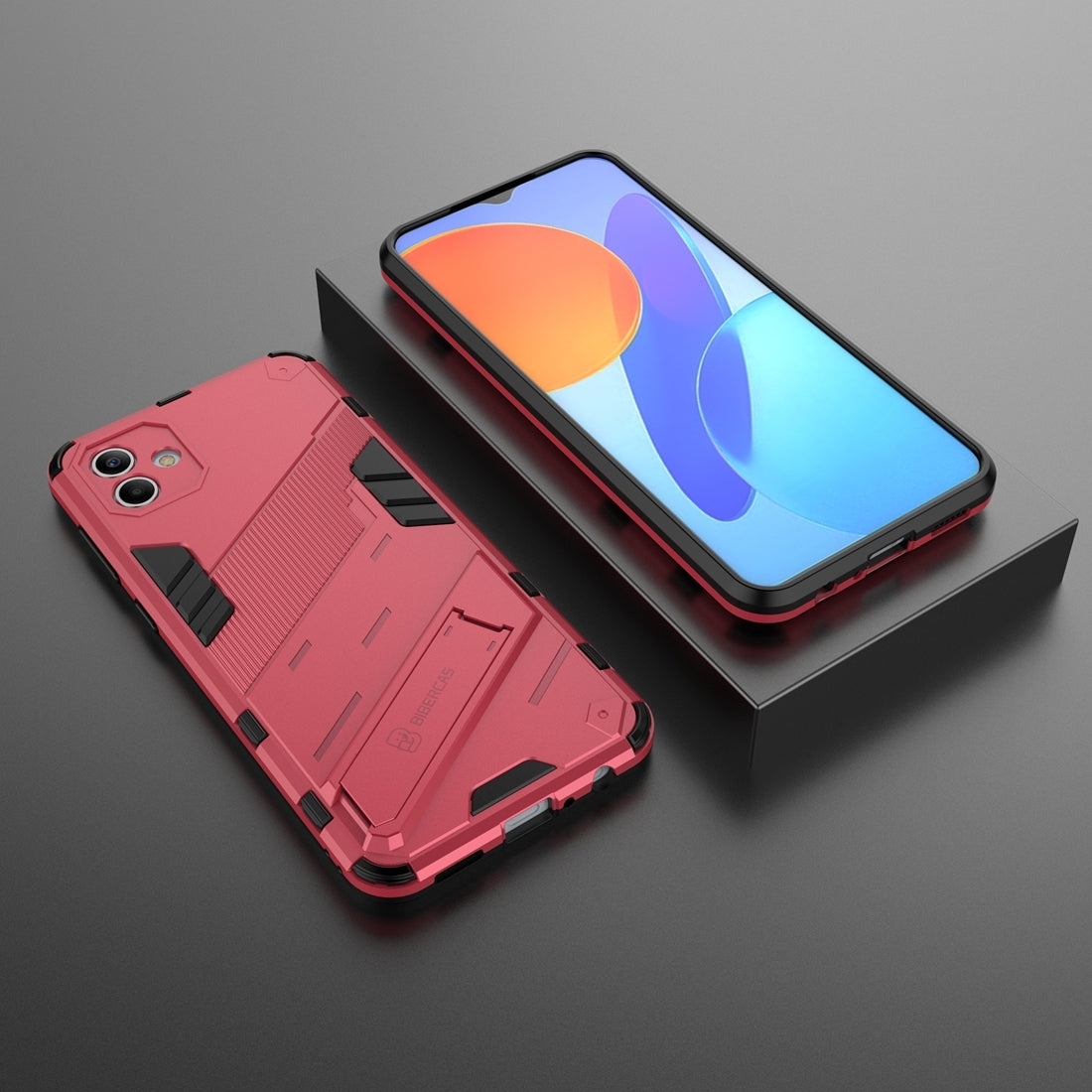 Samsung Galaxy A04 4G Shockproof Phone Case - Punk Armor 2-in-1 PC + TPU with Invisible Holder