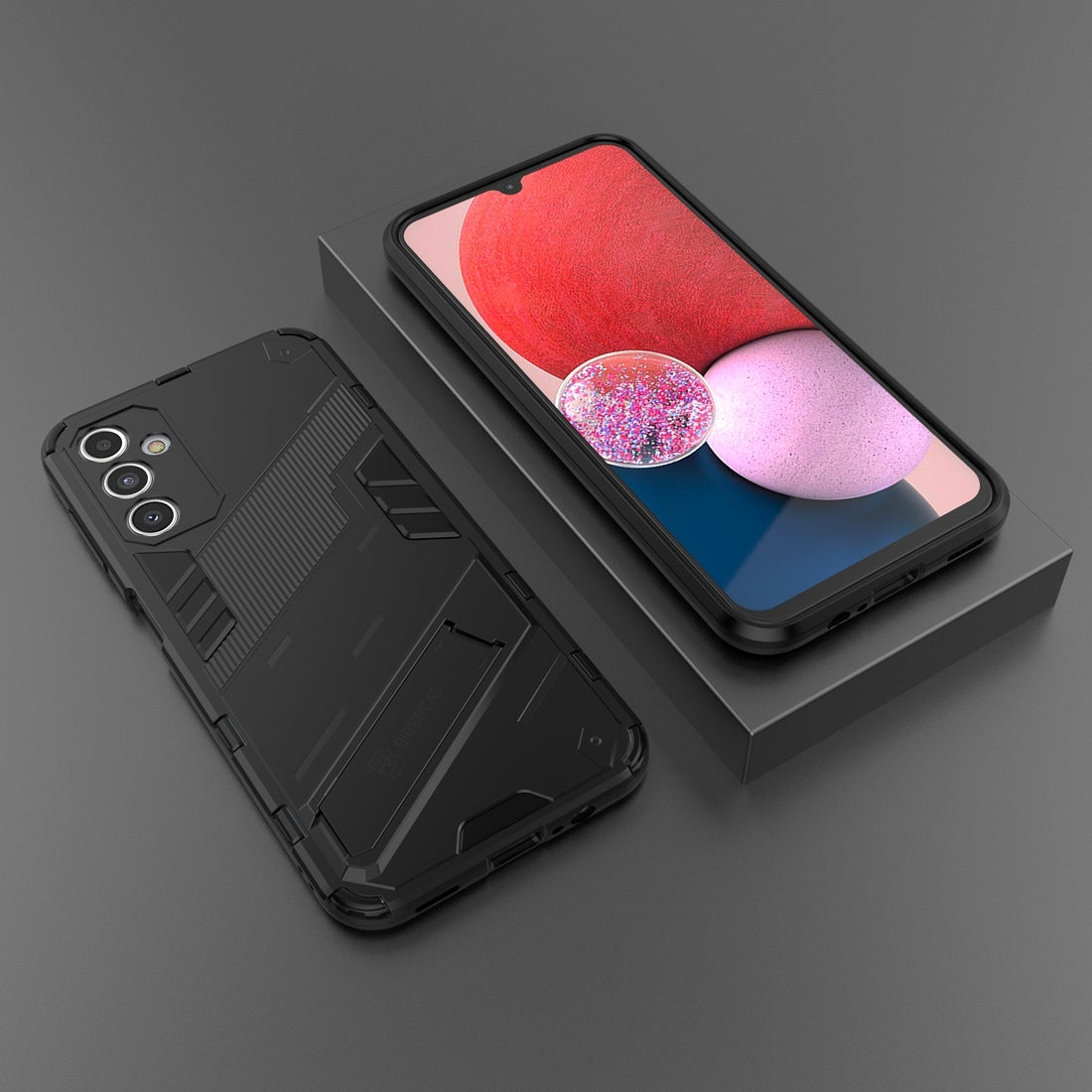 Samsung Galaxy A14 5G Shockproof Phone Case - Punk Armor 2-in-1 PC + TPU with Invisible Holder