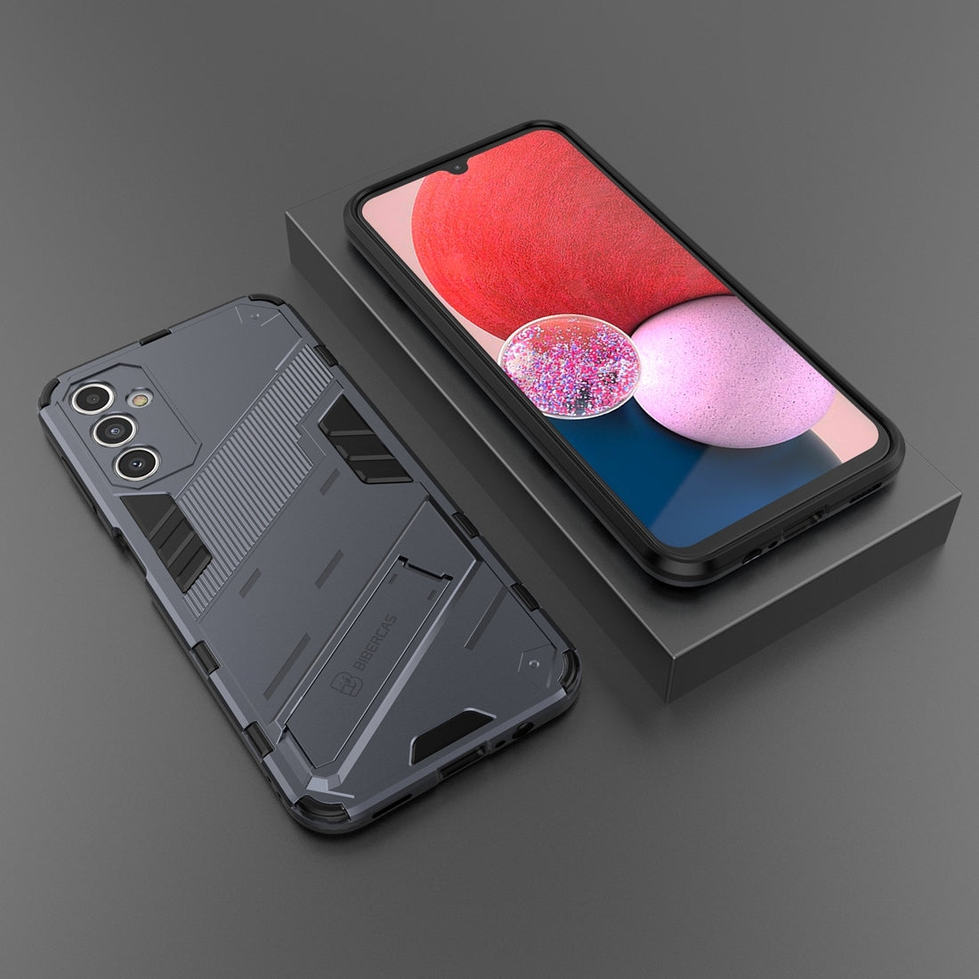 Samsung Galaxy A14 5G Shockproof Phone Case - Punk Armor 2-in-1 PC + TPU with Invisible Holder